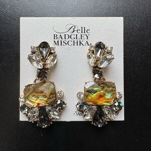 Badgley Mischka Crystal Earrings : Rare!